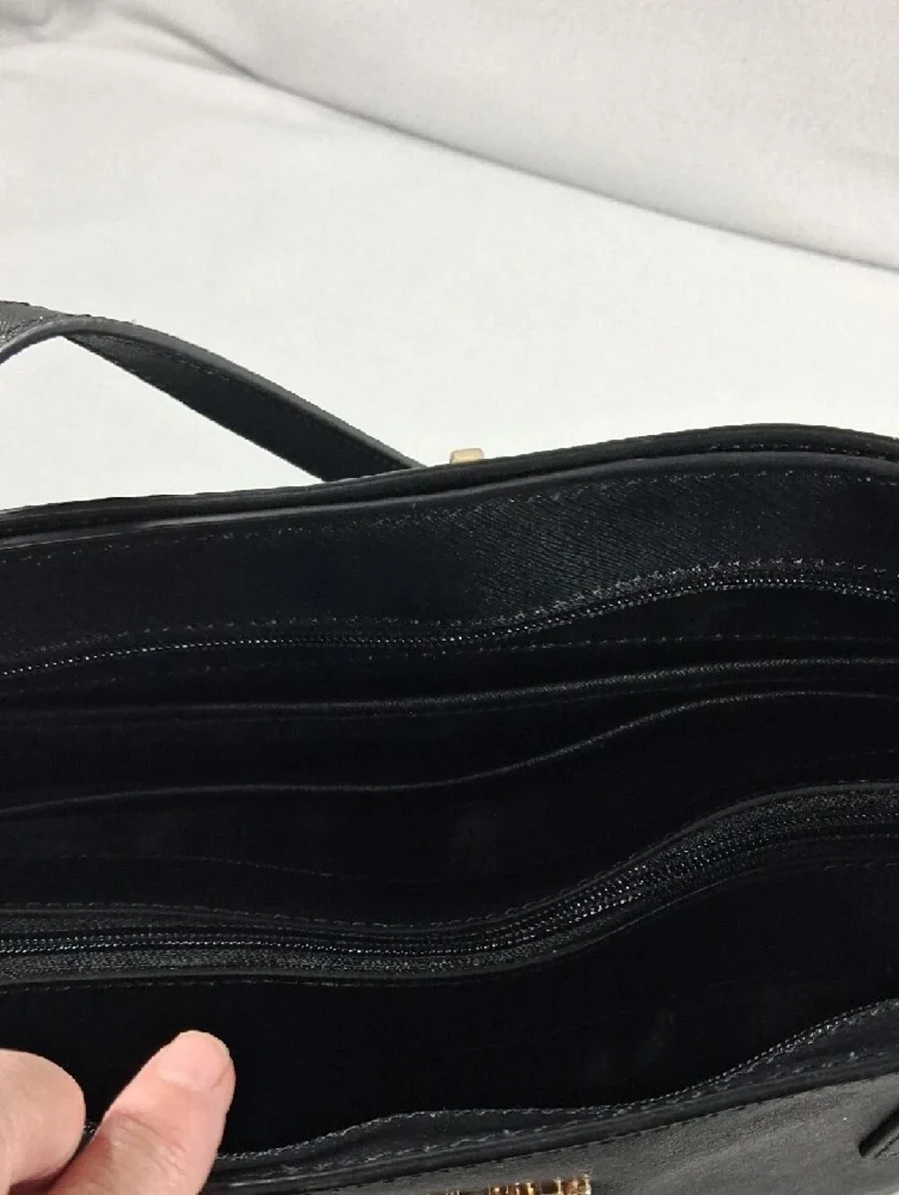 Michael Kors Black Saffiano Tote with Gold Logo - Picture 6 of 11